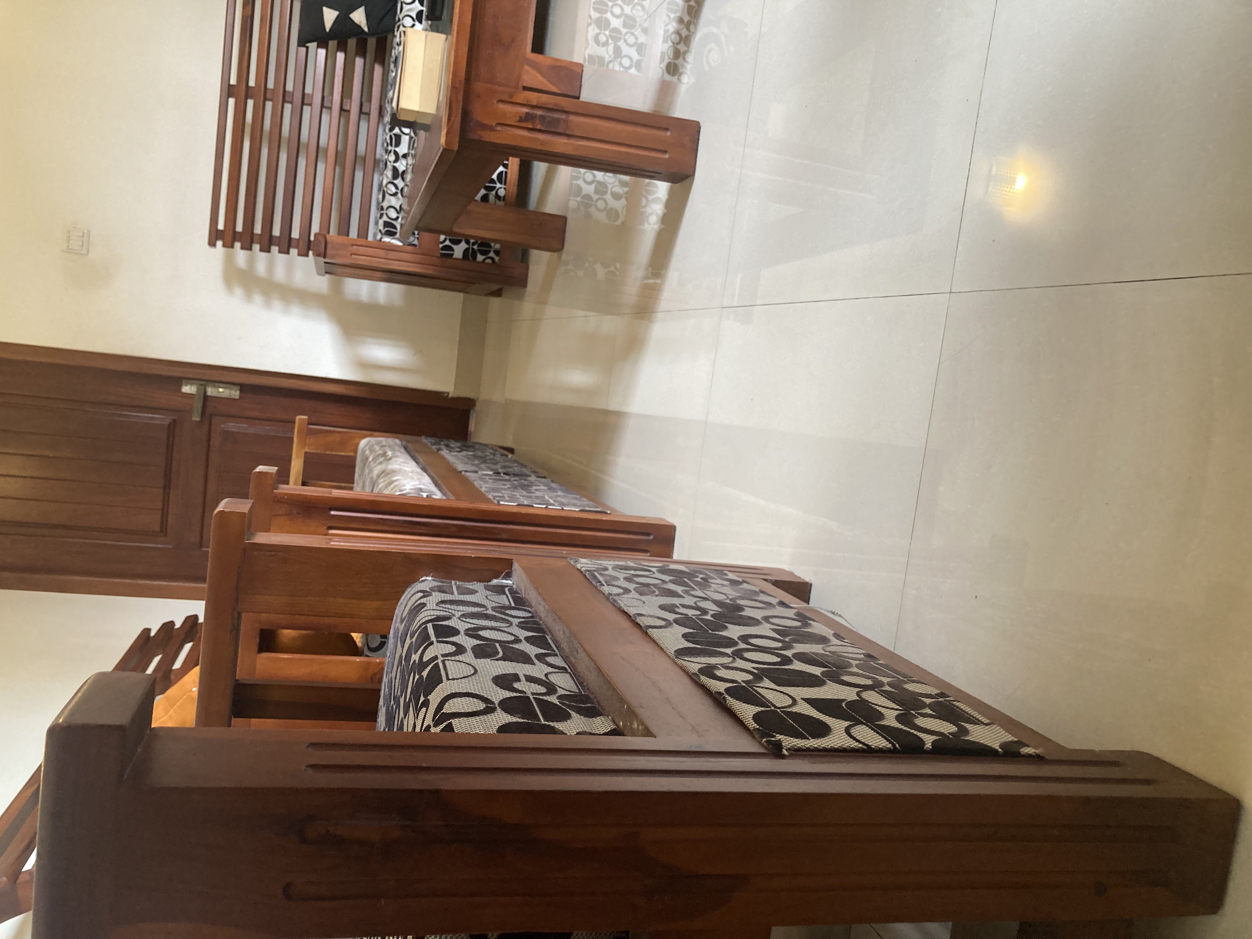 Heavy Solid Teak Sofa Set