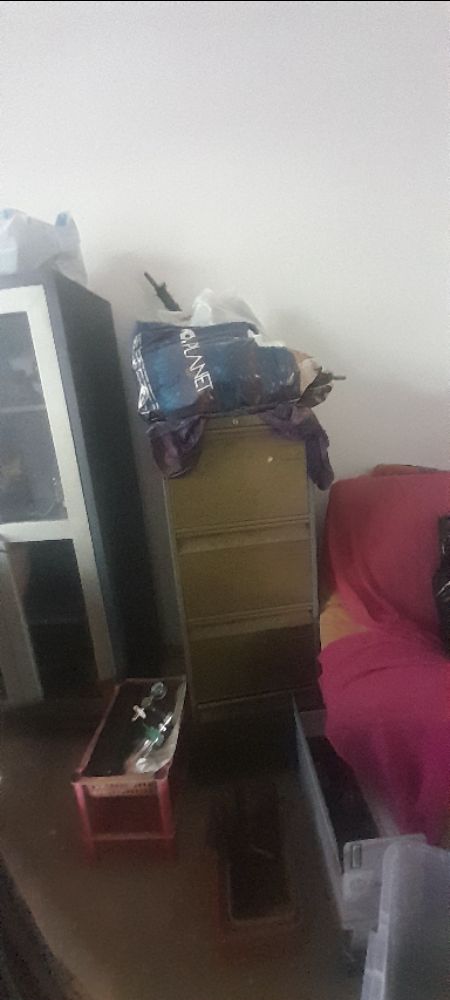 Cupboards steel and wooden