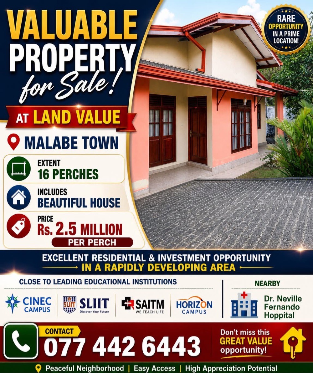 Residential Land for Sale in Malabe