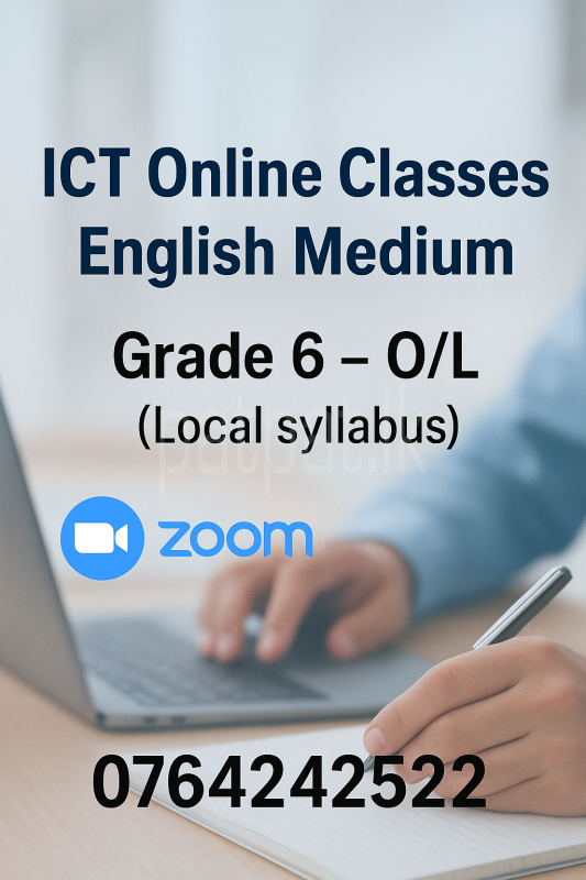 ICT Online Classes – Grade 6 to O/L (English Medium) ads-image-1