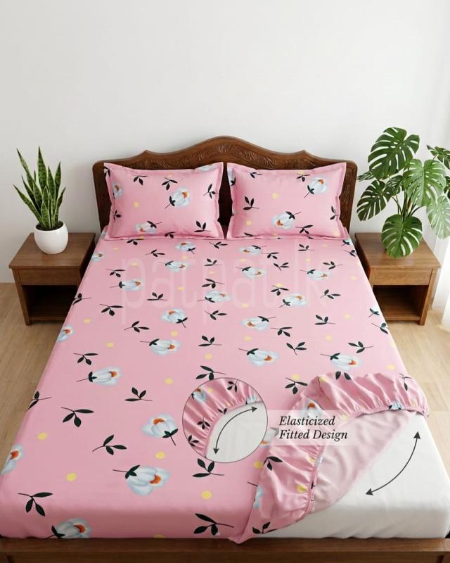 Autofit Elastic Bedsheets, Soft and Comfortable
