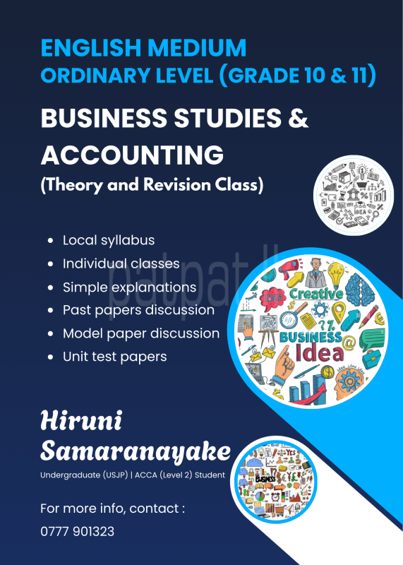 Business and Accounting studies- Grade 10 and 11 (local syllabus)