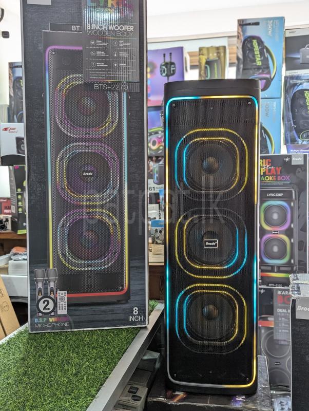 Brodu Brand BTS-2270 High Power Outdoor Party Speakers with Dual Mic