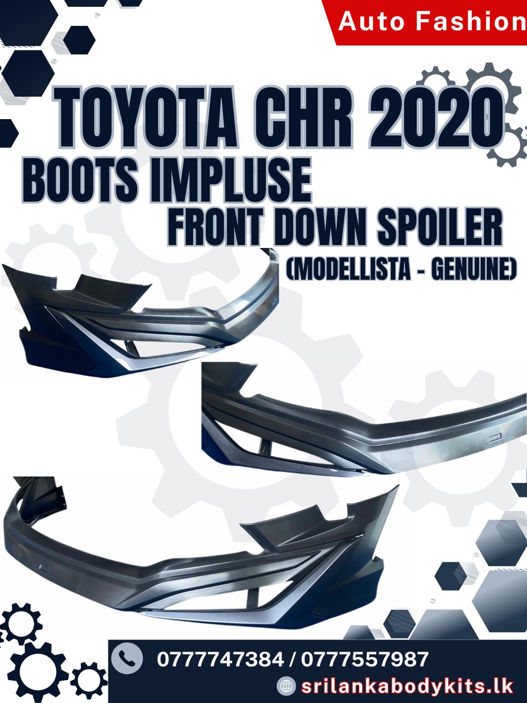 Toyota CHR 2020  Boots Impluse Front Down Spoiler