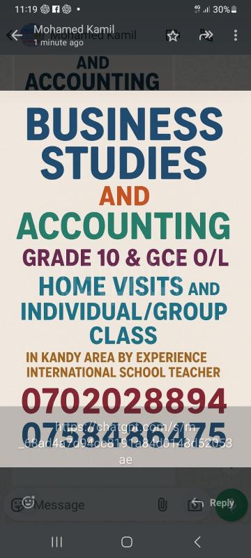 Business studies and accounting class for GCE OL ENGLISH MEDIUM ads-image-1