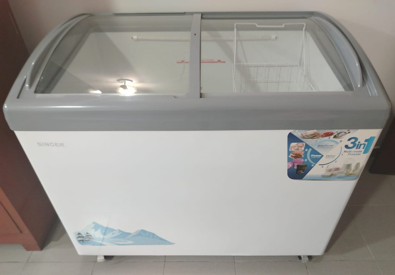 Singer Deep Freezer (3-in-1) – Glass Top – Excellent Condition