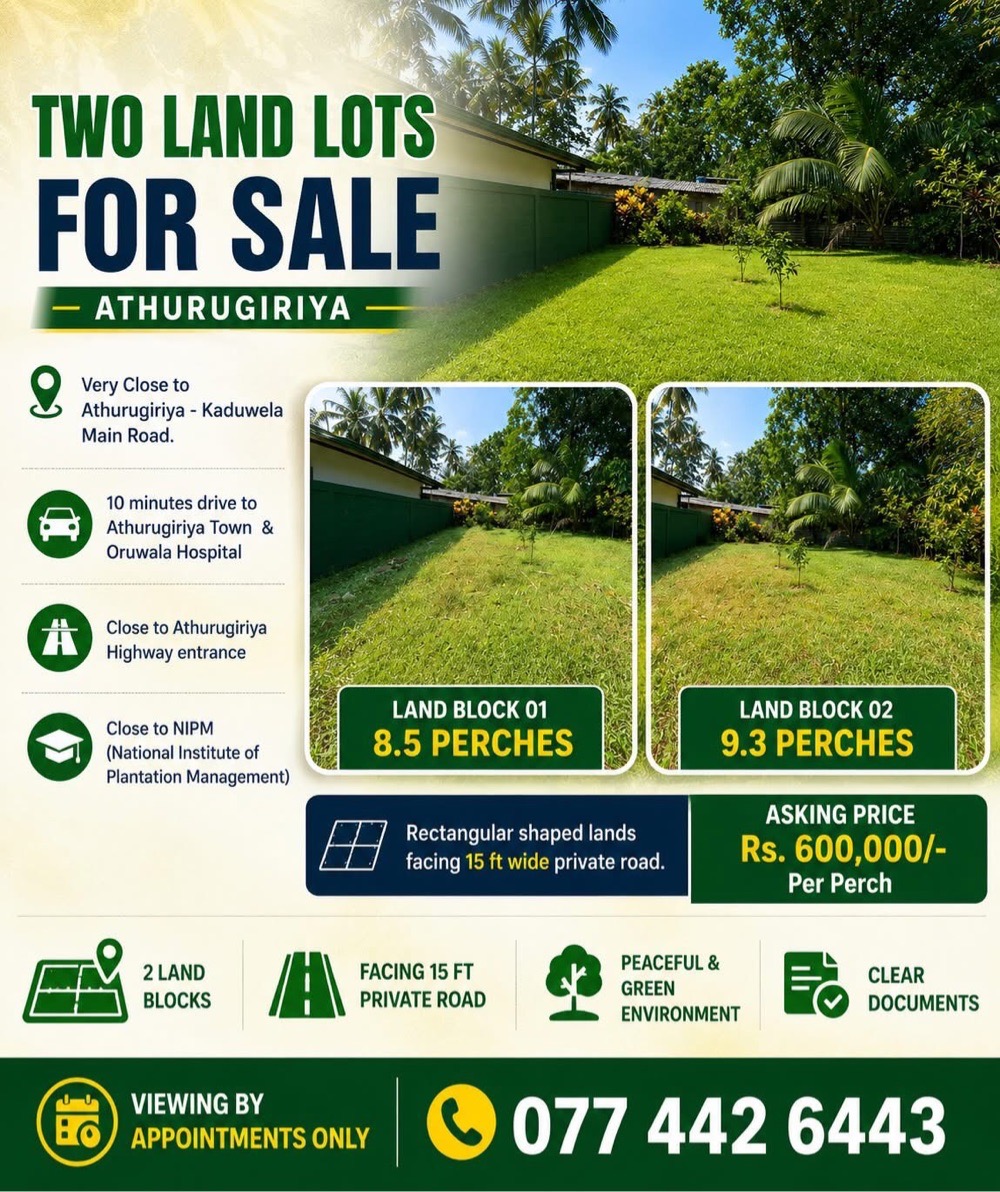 Residential Land for Sale in Athurugiriya