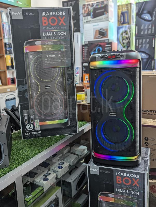 Brodu BTS-2099 High Power Outdoor Karaoke Party Speakers (Dual Mic)