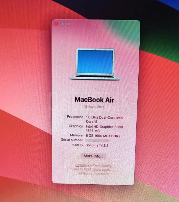 MacBook Air 2017 Sonoma