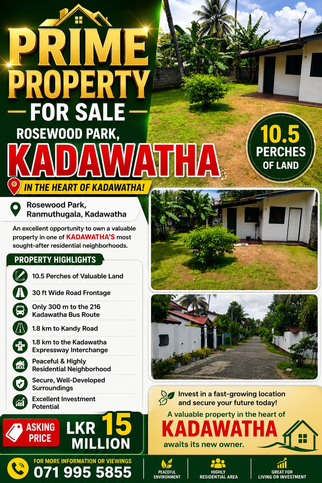 Residential Land for Sale in Kadawatha