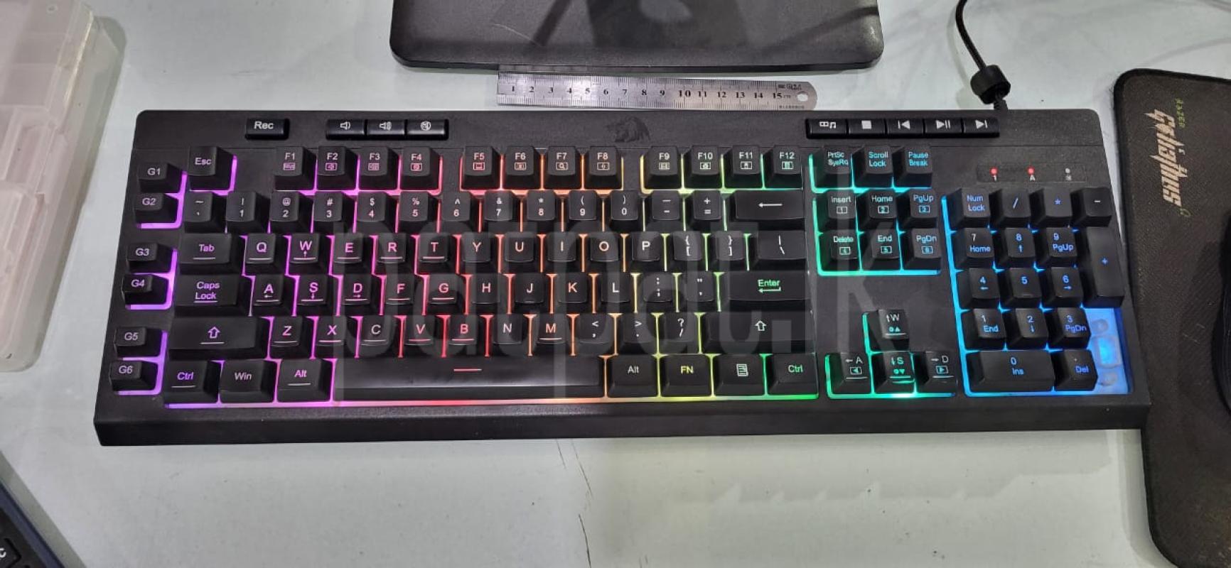 with warranty REDRAGON K512 SHIVA RGB Membrane Gaming Keyboard
