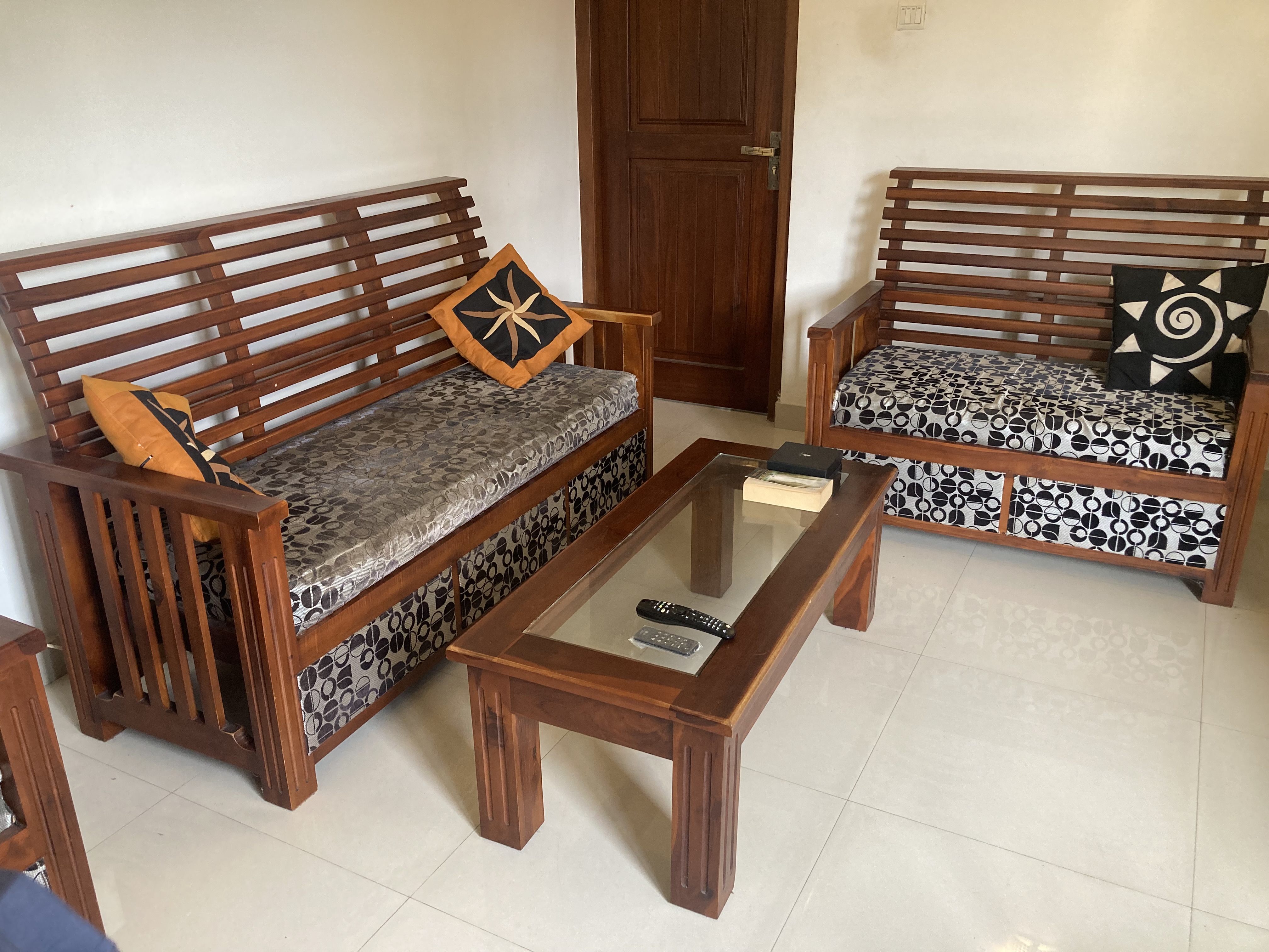 Heavy Solid Teak Sofa Set