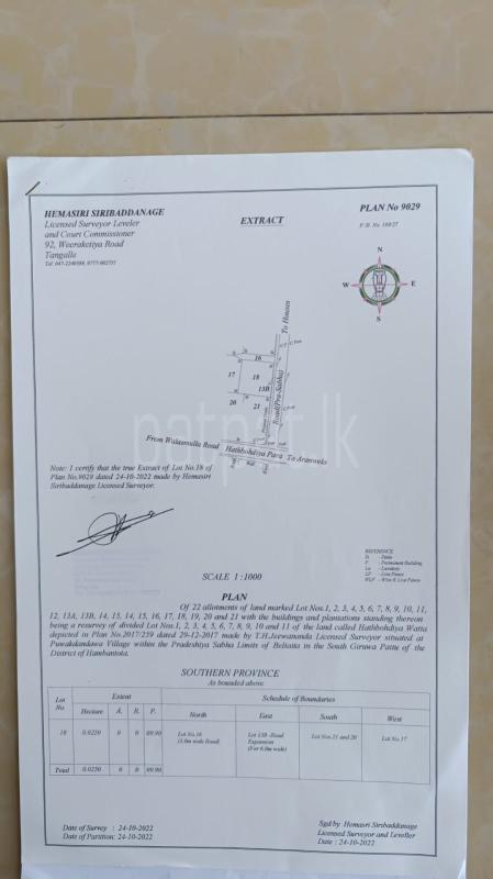 Residential Land for Sale in Beliatta