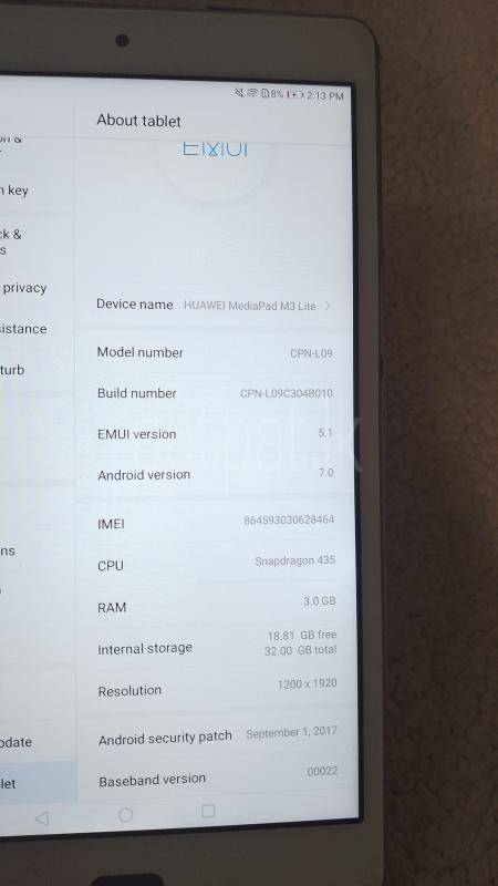 Huawei Mediapad M3 Lite 8