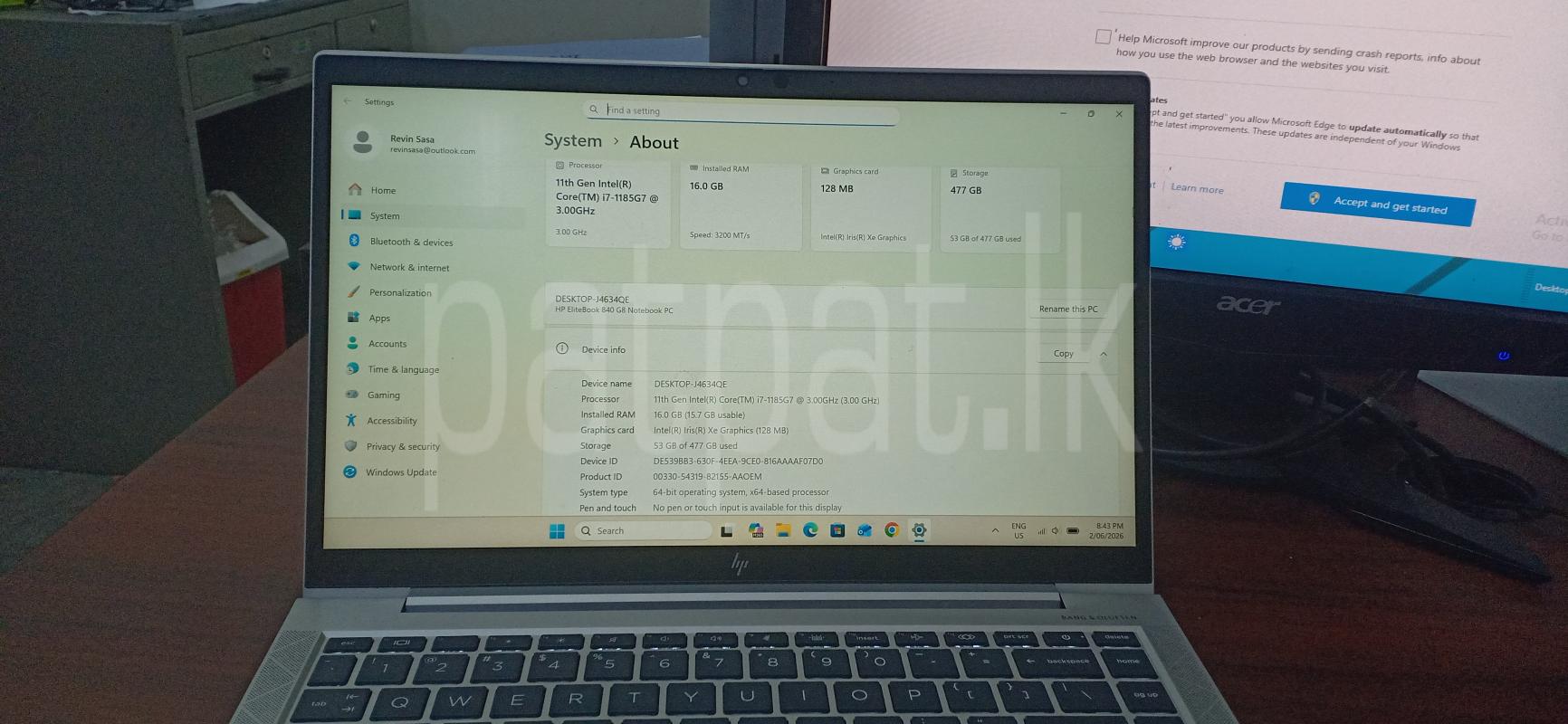 HP Elite Book 840Gb