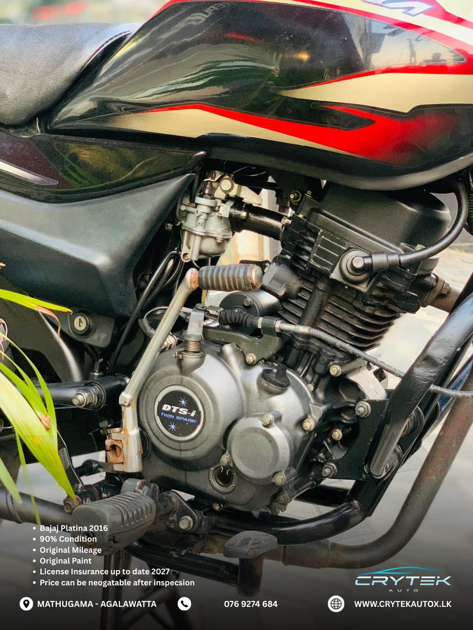 Bajaj Platina 2016 - பயன்படுத்தப்பட்டது பைக் sale in Sri Lanka - patpat.lk