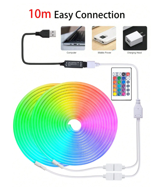 Flexible RGB LED Neon Strip Lights