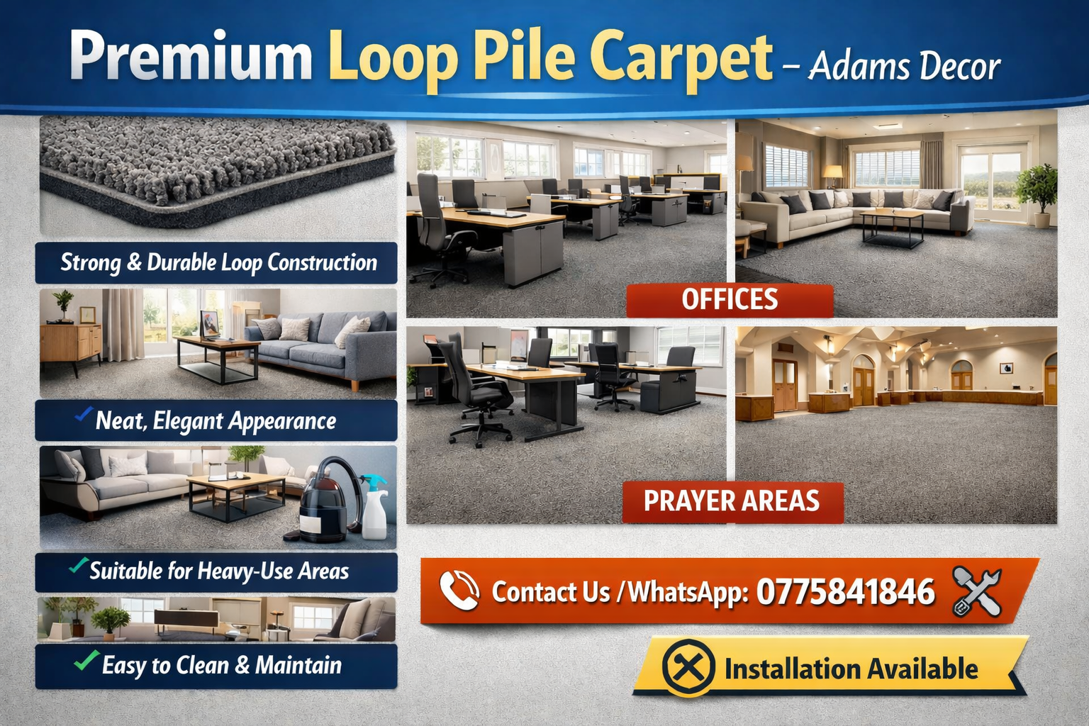 Loop pile carpet
