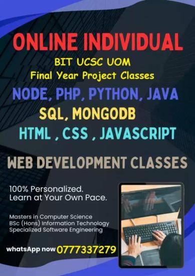BIT UCSC UoM Final Year Project Guidelines. Objectives  Support Classes Help Programming