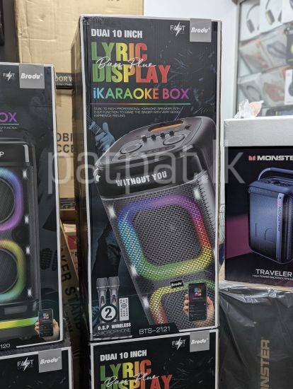 Brodu Brand BTS-2121 Partybox Speakers (Dual Mic)